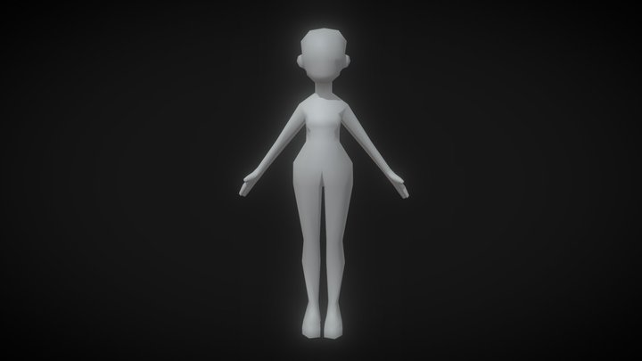 Female Base Body Lowpoly 3D Model