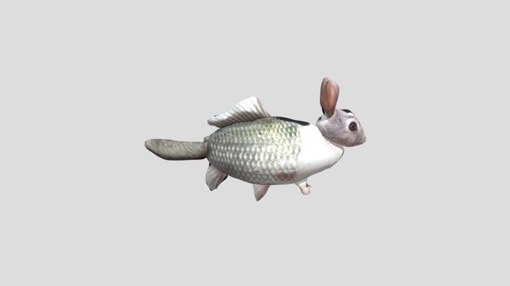 a happy rabbitfish 3D Model