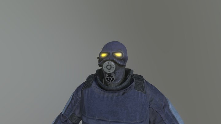 Half-Life 2 RTX Nova Prospekt Combine Soldier 3D Model