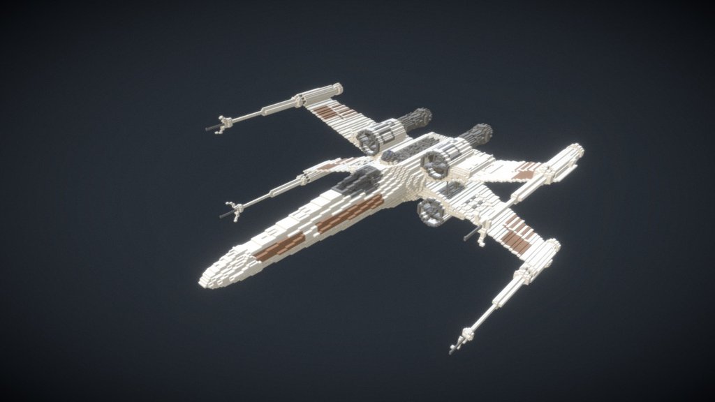 Minecraft X-Wing - 3D model by victiont (@victiont) 71e3cc4.