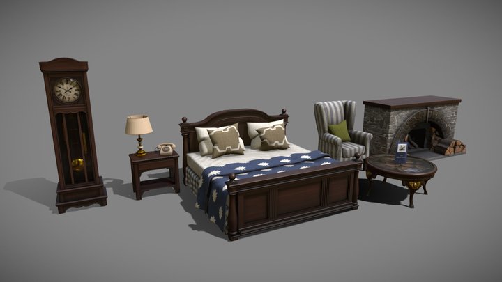 Classic furniture 3D Model