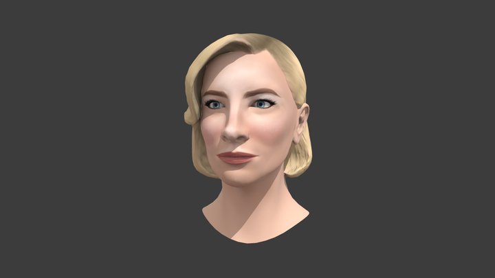 Kate Blanchet Head 3D Model