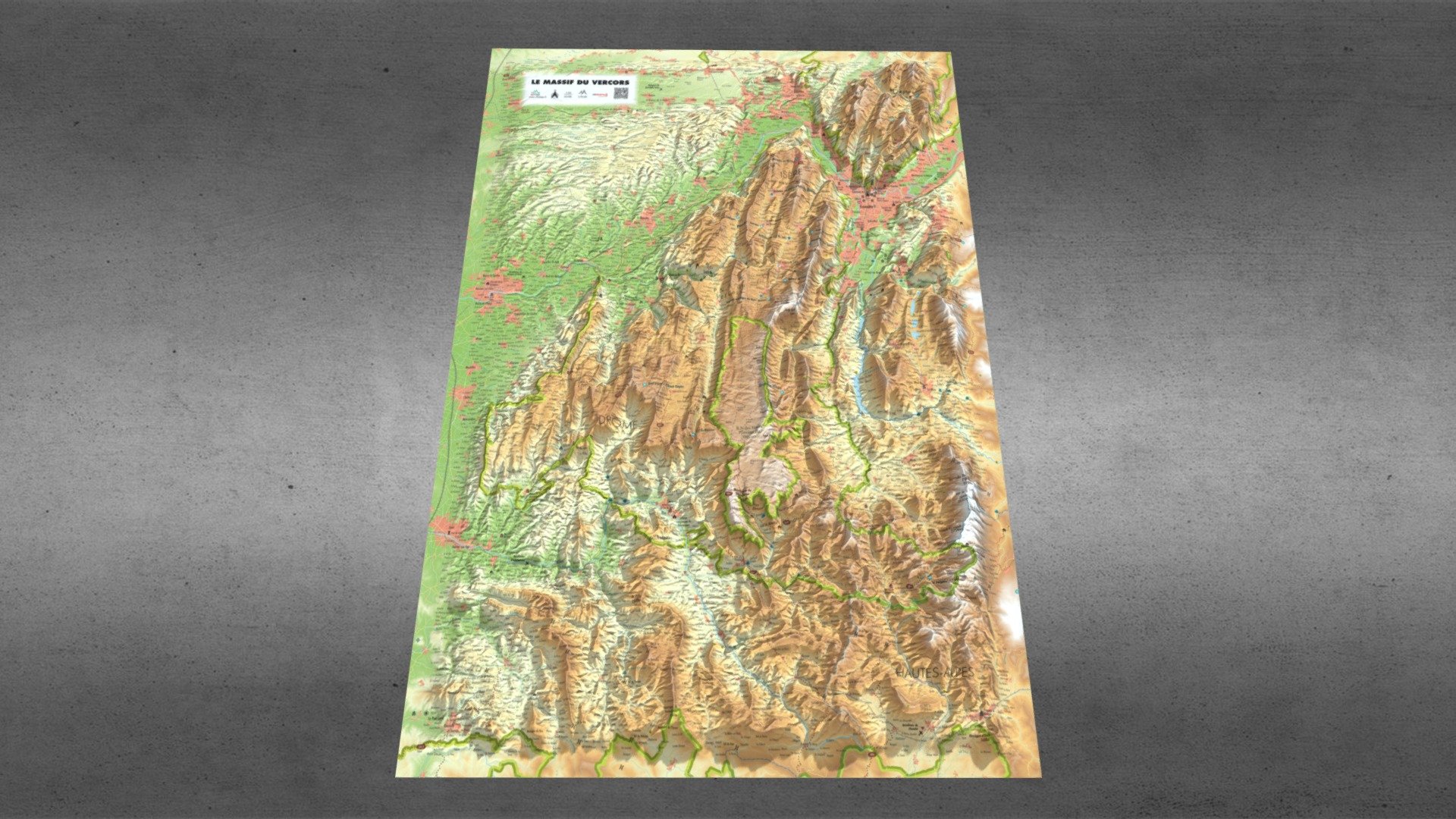 Le massif du Vercors — Sketchfab embed 3D viewer