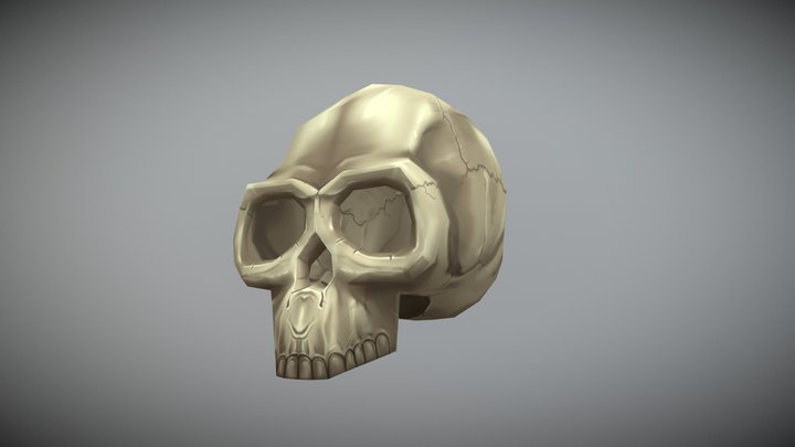 Skull Stylized 3D Model