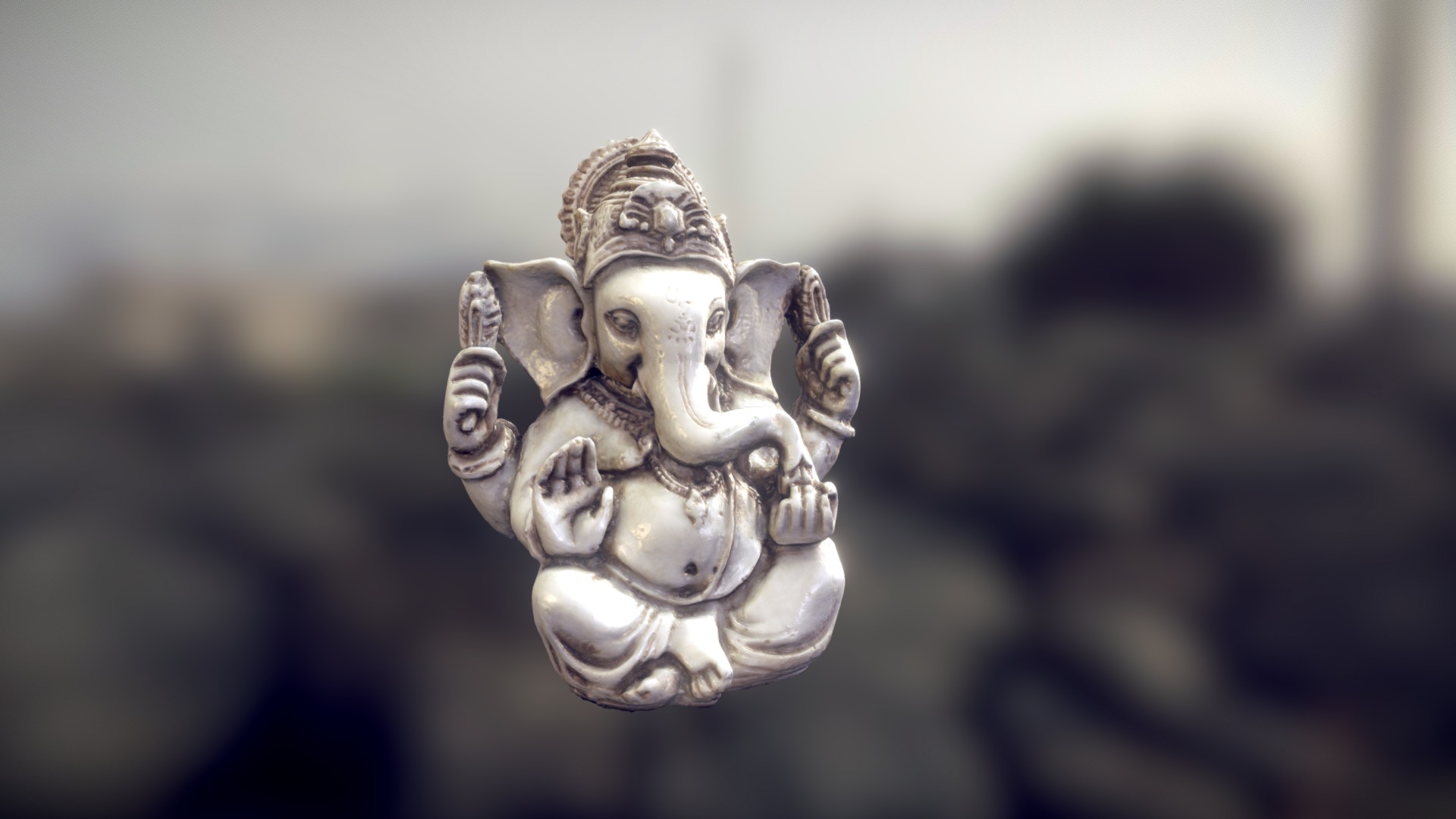 3D model Ganesha - This is a 3D model of the Ganesha. The 3D model is about a small statue of a baby.