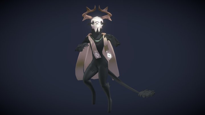 Deer Cryptid Posed- Model FBX 3D Model