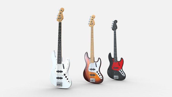 Bass Guitar Part 1 3D Model