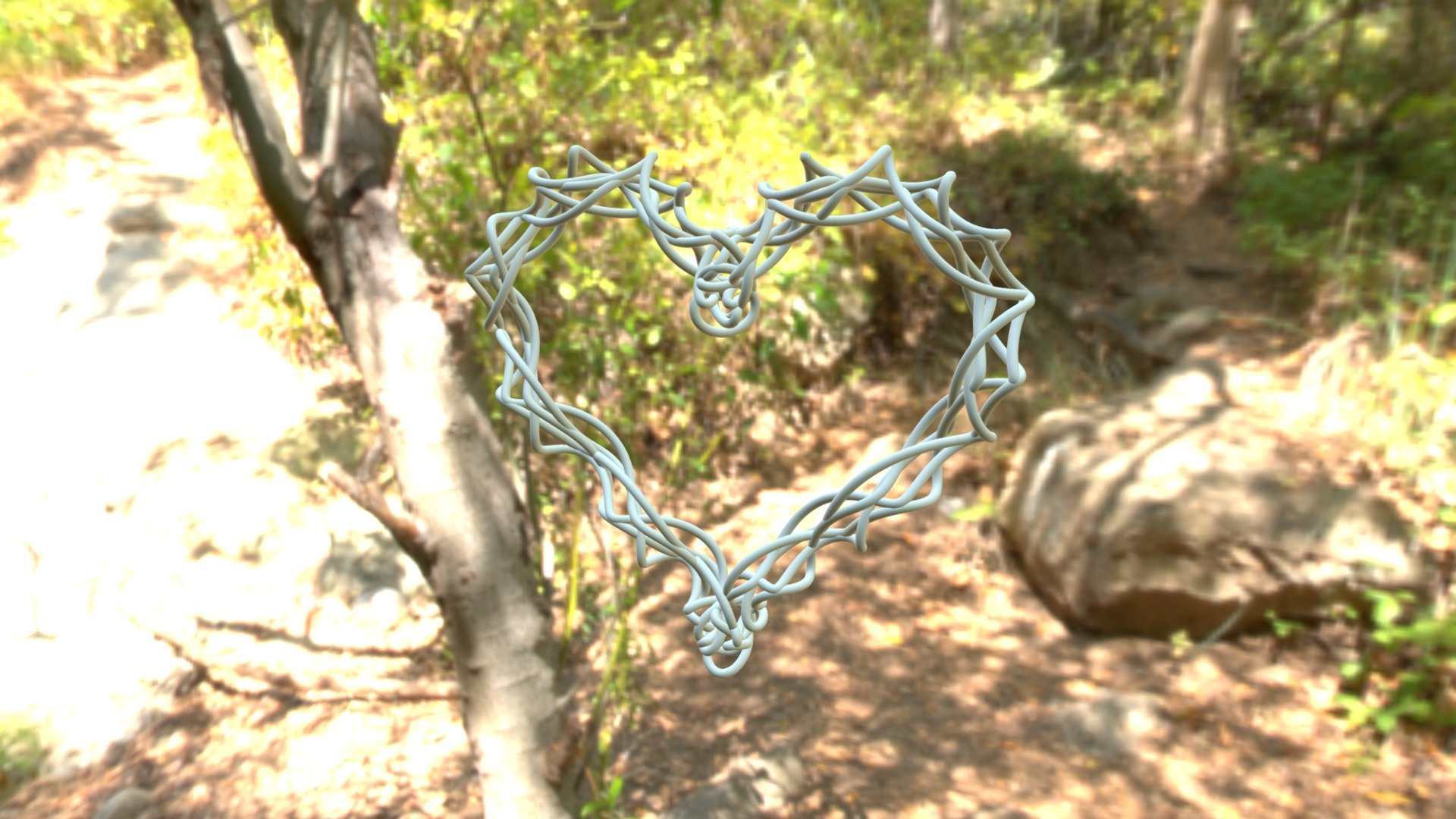 Random 3D elliptic curve of heart