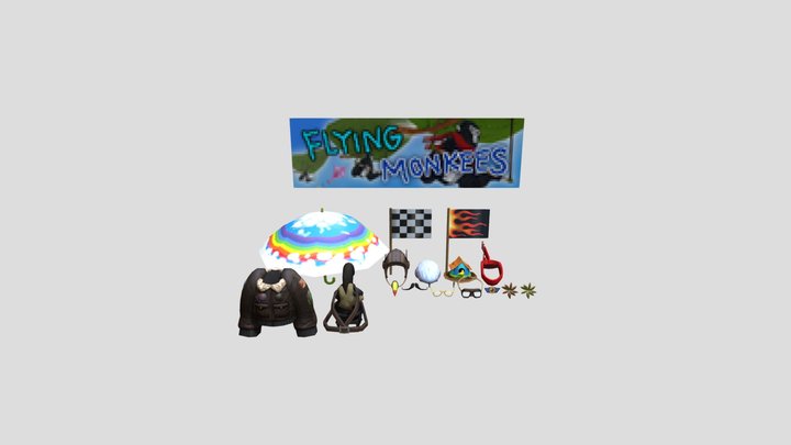 Gorilla_tag_flying_monkees cosmetics 3D Model