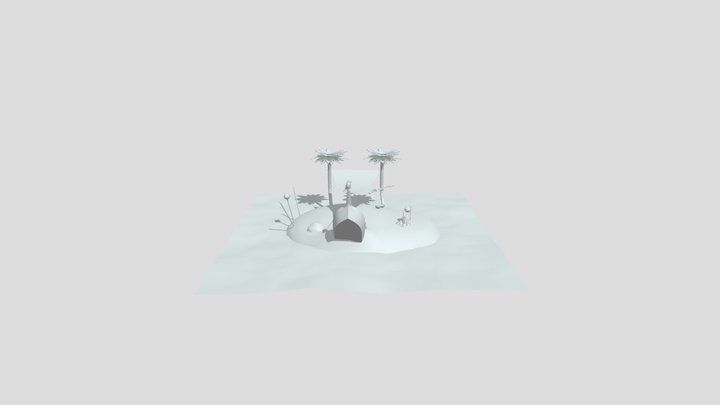 Baca Cruz Cute Island 3D Model