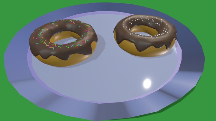 Chocolate Donuts! 3D Model