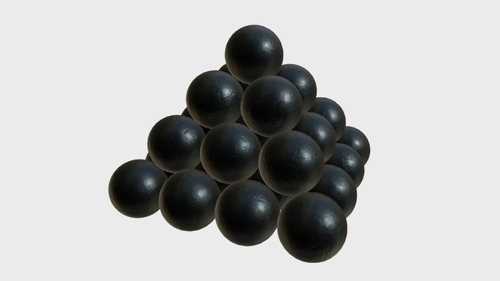 Cannonballs stack 1 3D Model