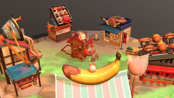 The Maya Town 3D Model