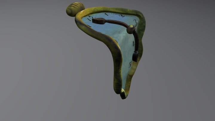 Clock One Textured 3D Model