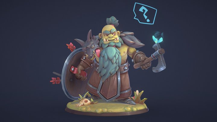 Stylised Viking Orc 3D Model