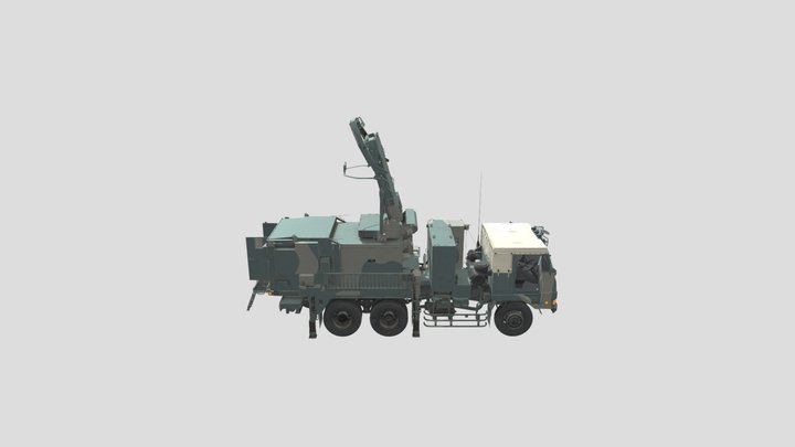 Japan Type81 Tan SAM Radar 3D Model