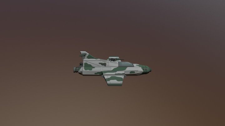 1st Iteration Ship Model Merrikh's Bollide 3D Model