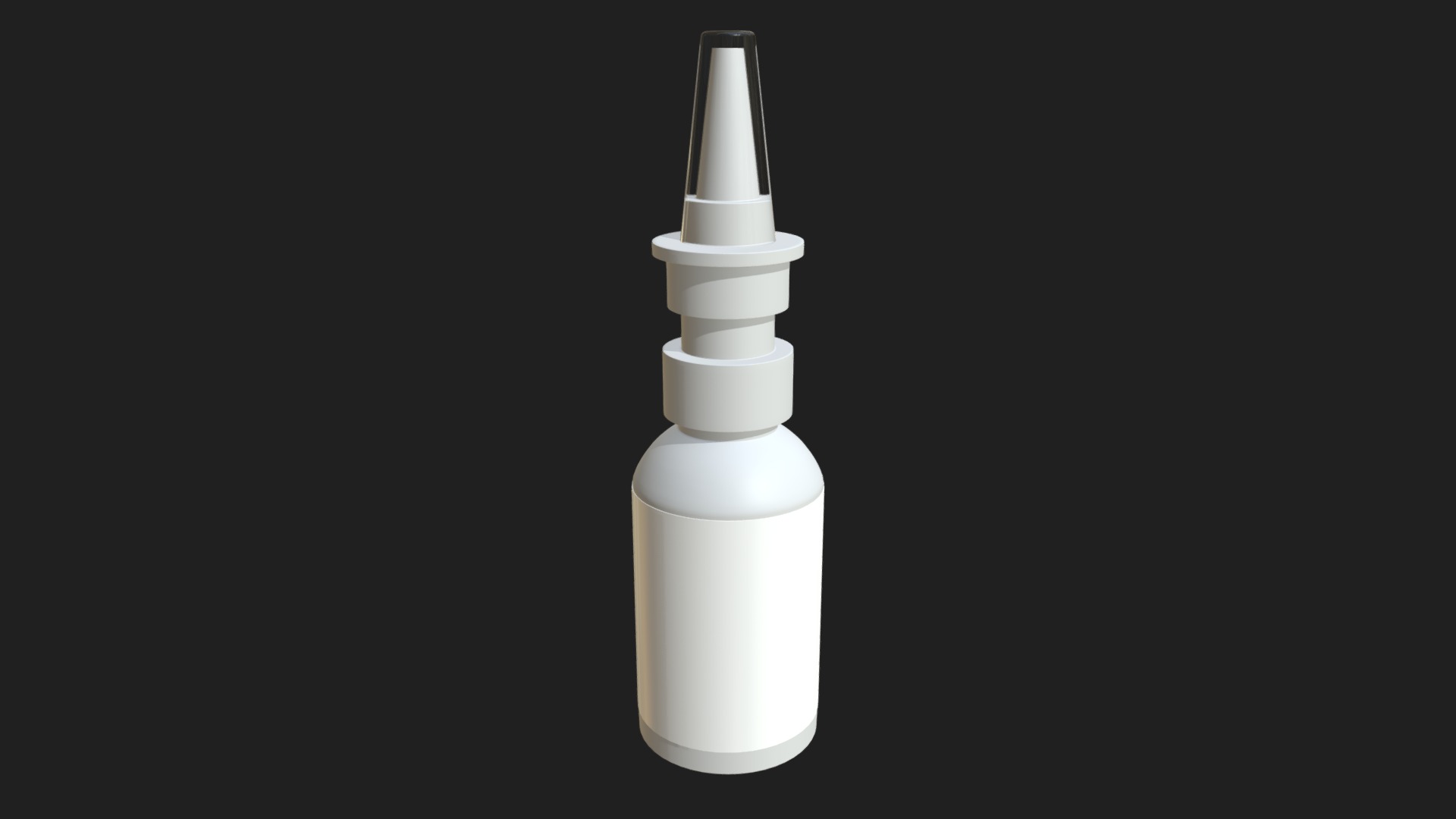 3D model Pharmaceutical spray - This is a 3D model of the Pharmaceutical spray. The 3D model is about a white light bulb.