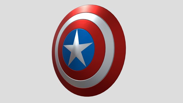 Captain America's Shield 3D Model