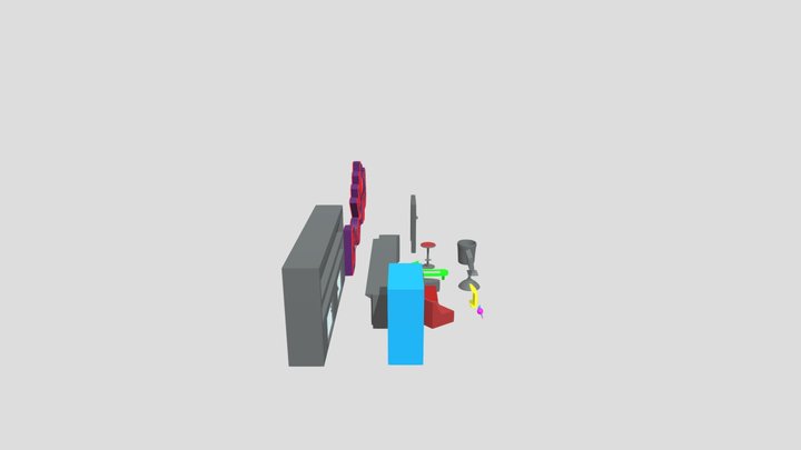 Bowling Alley Assets 3D Model