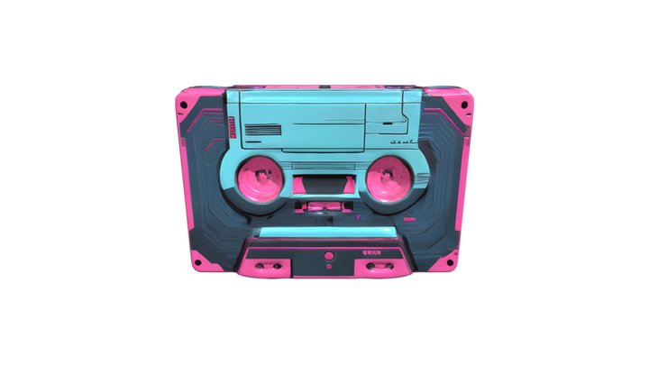 Cassette-shaped object 3D Model