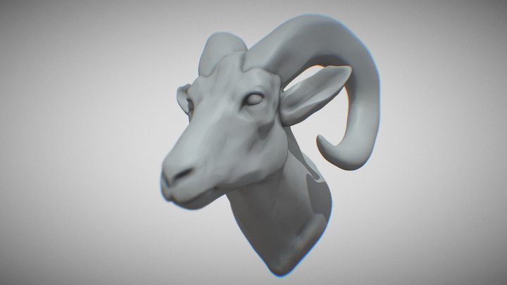 Horned Sheep 3D Model