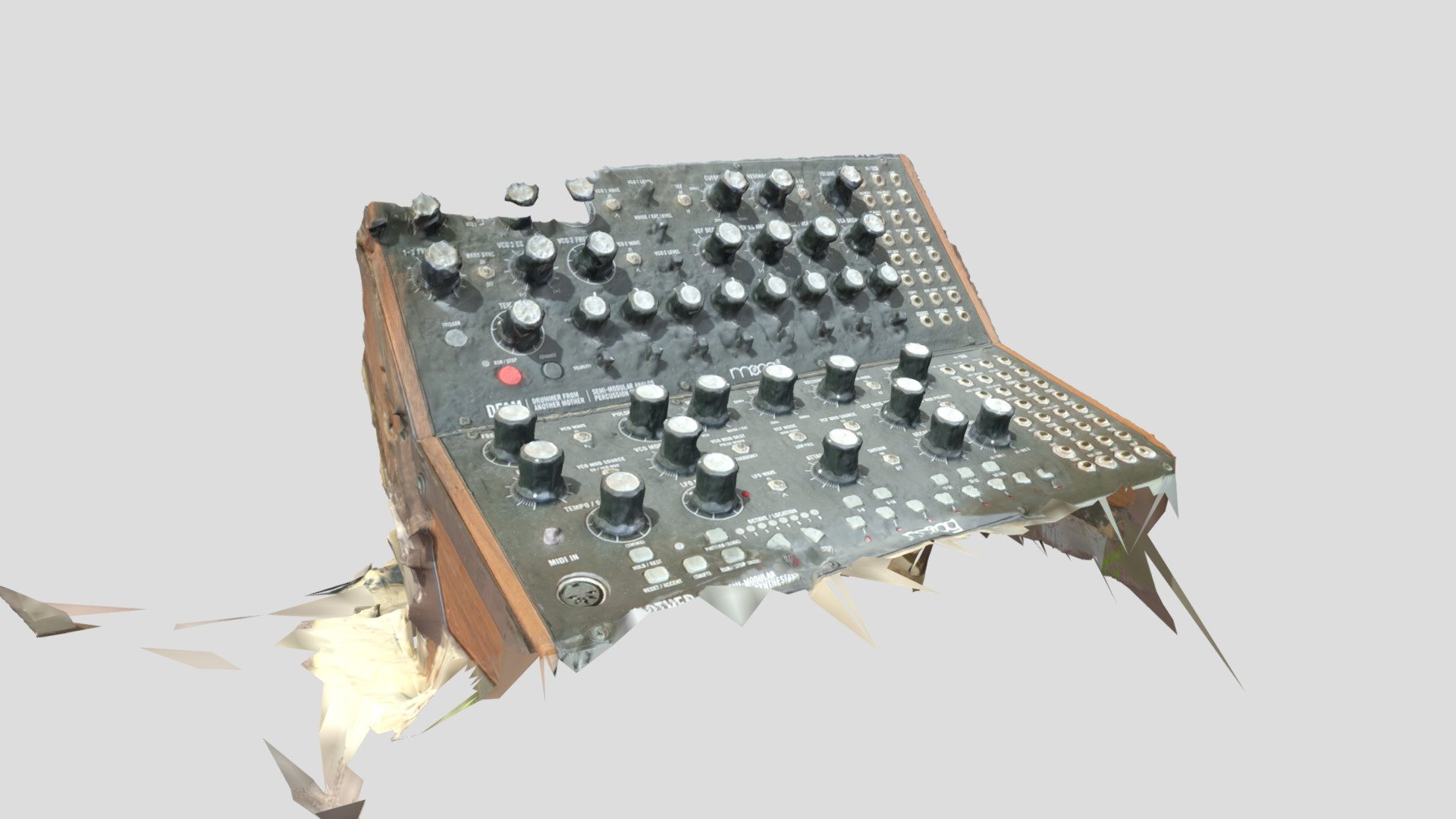 Moog DFAM & Mother-32 synthesizer, bad scan 1
