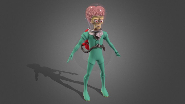 Ack! Ack!  Alien from Mars Attacks! 3D Model