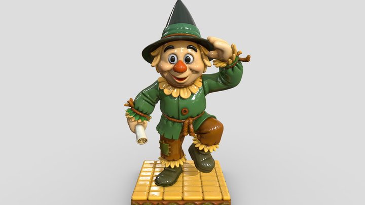Cheerful Scarecrow — The Wizard of Oz 3D Model