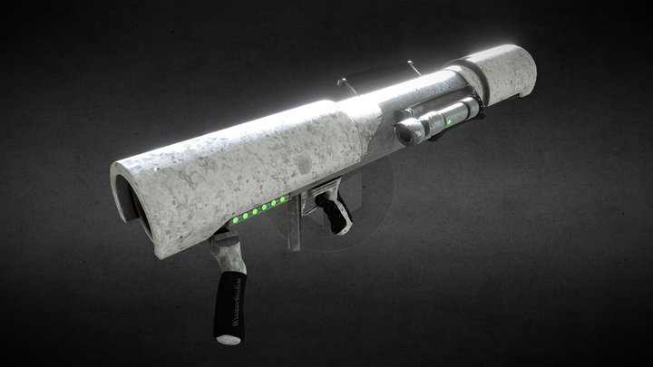 Sci-Fi Rocket Launcher 3D Model