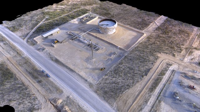 Petroleum Tank Facility Site 3D Model