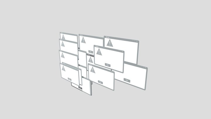 Error Windows 7 3D Model