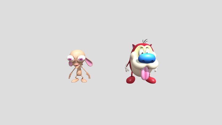 Ren And Stimpy Models Nick All Star Brawl 2 3D Model