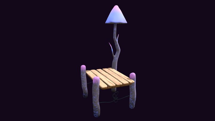 Fairy mushroom chair 3D Model
