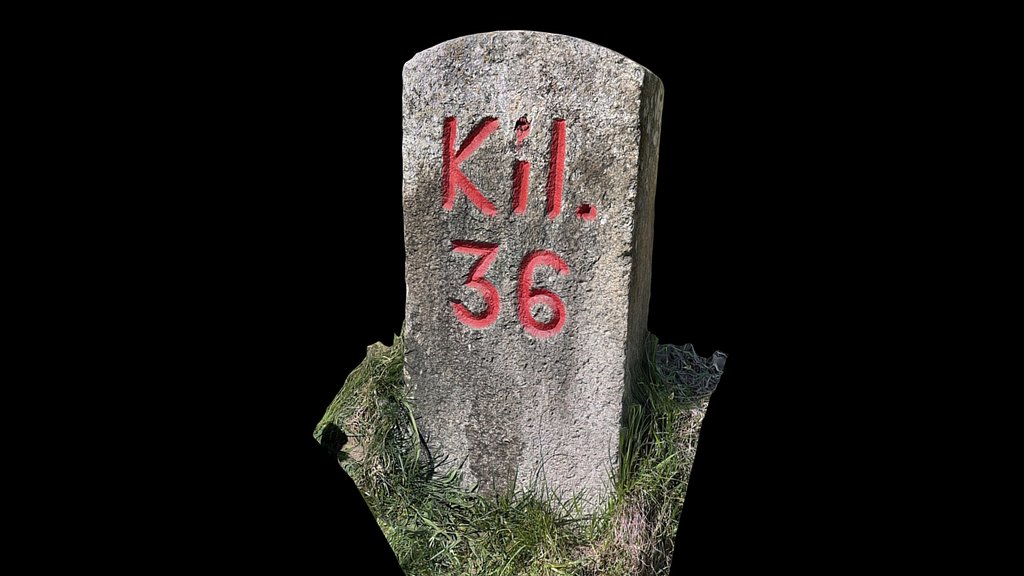 Milestone Oberalppass Km 36 von Altdorf