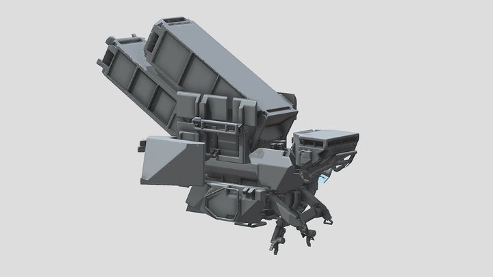 space garbage truck 3D Model