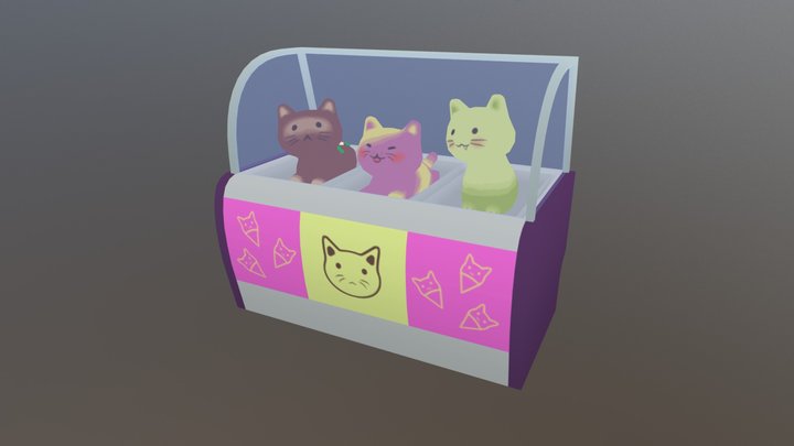 Ice Cream Cats 3D Model