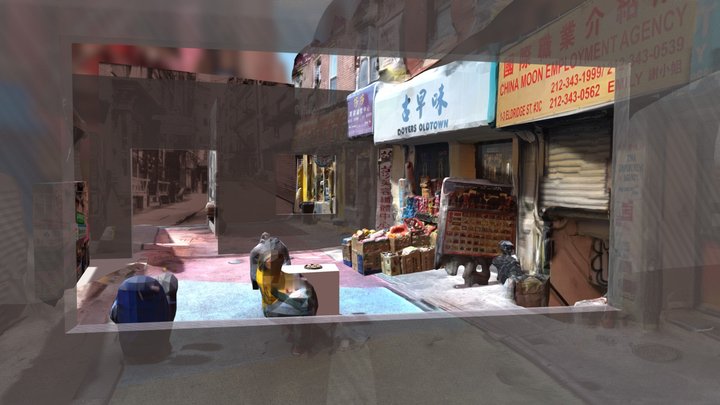 Temporal Echoes in Manhattan's Chinatown 3D Model
