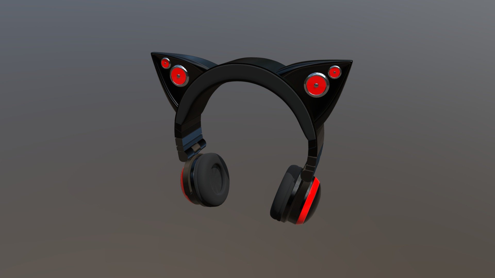 Cat Headphones 3D model by hiboumultimediastudio