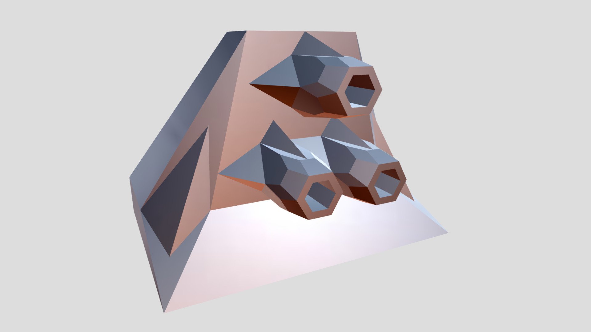 Low Poly Turret - Rocket 3 of 3 (set of 4) - Download Free 3D model by ...