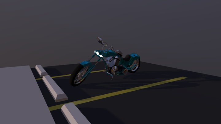 Motorcycle Sceen 3D Model