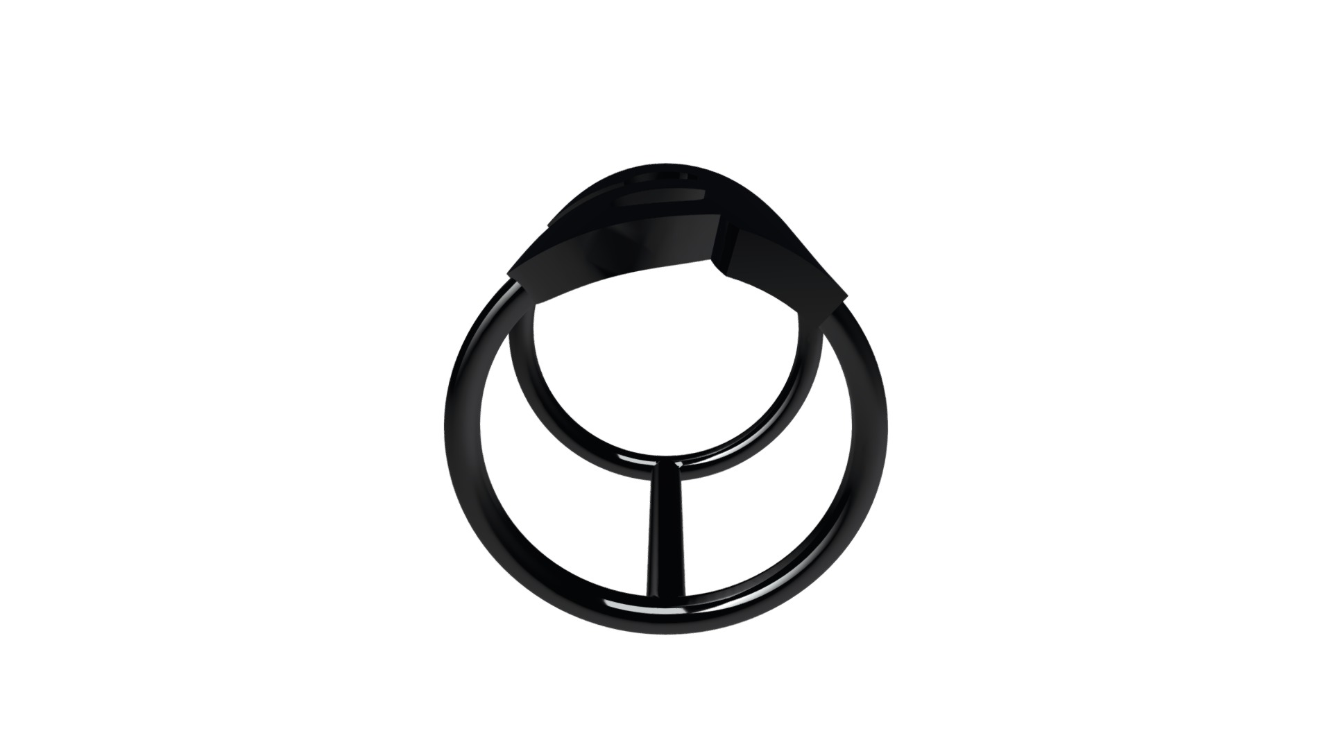 3D model Custom Design Double Wire Initial "a" - This is a 3D model of the Custom Design Double Wire Initial "a". The 3D model is about shape.