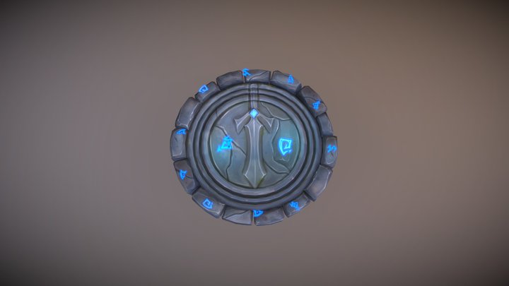 Stylized Hand Painted Portal/Waypoint 3D Model