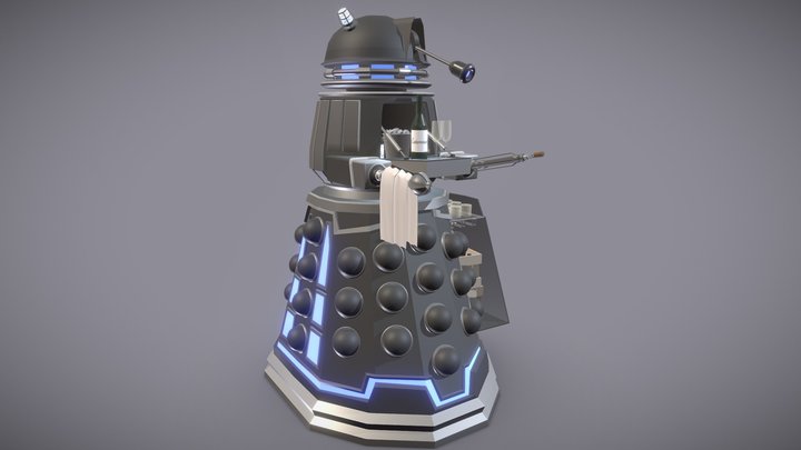 XYZschool HW: Вторичные формы: Dalek|Bartender 3D Model