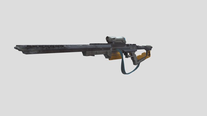 Cyber Railgun 3D Model