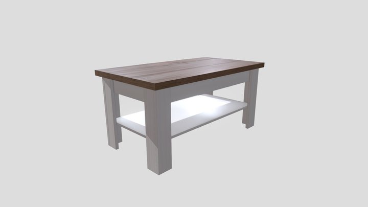 Living room table, low poly 3D Model