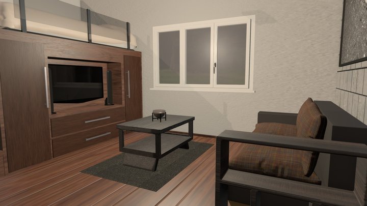 Small house by the sea 3D Model