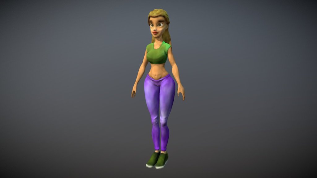 Comic girl sculpt
