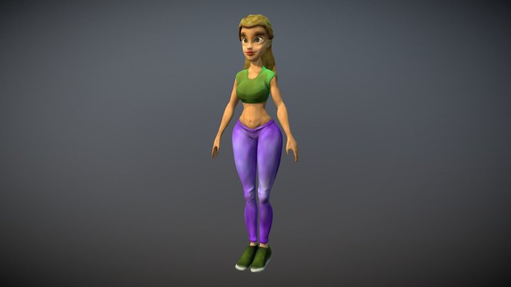 Comic girl sculpt 3D Model