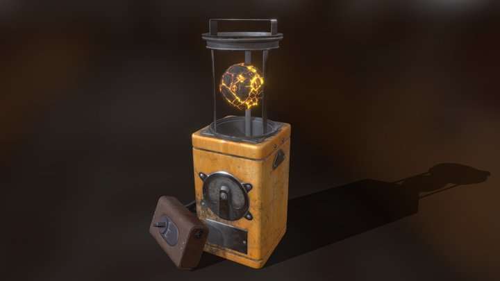 Stalker 2 Artifact Container Lamp 3D Model